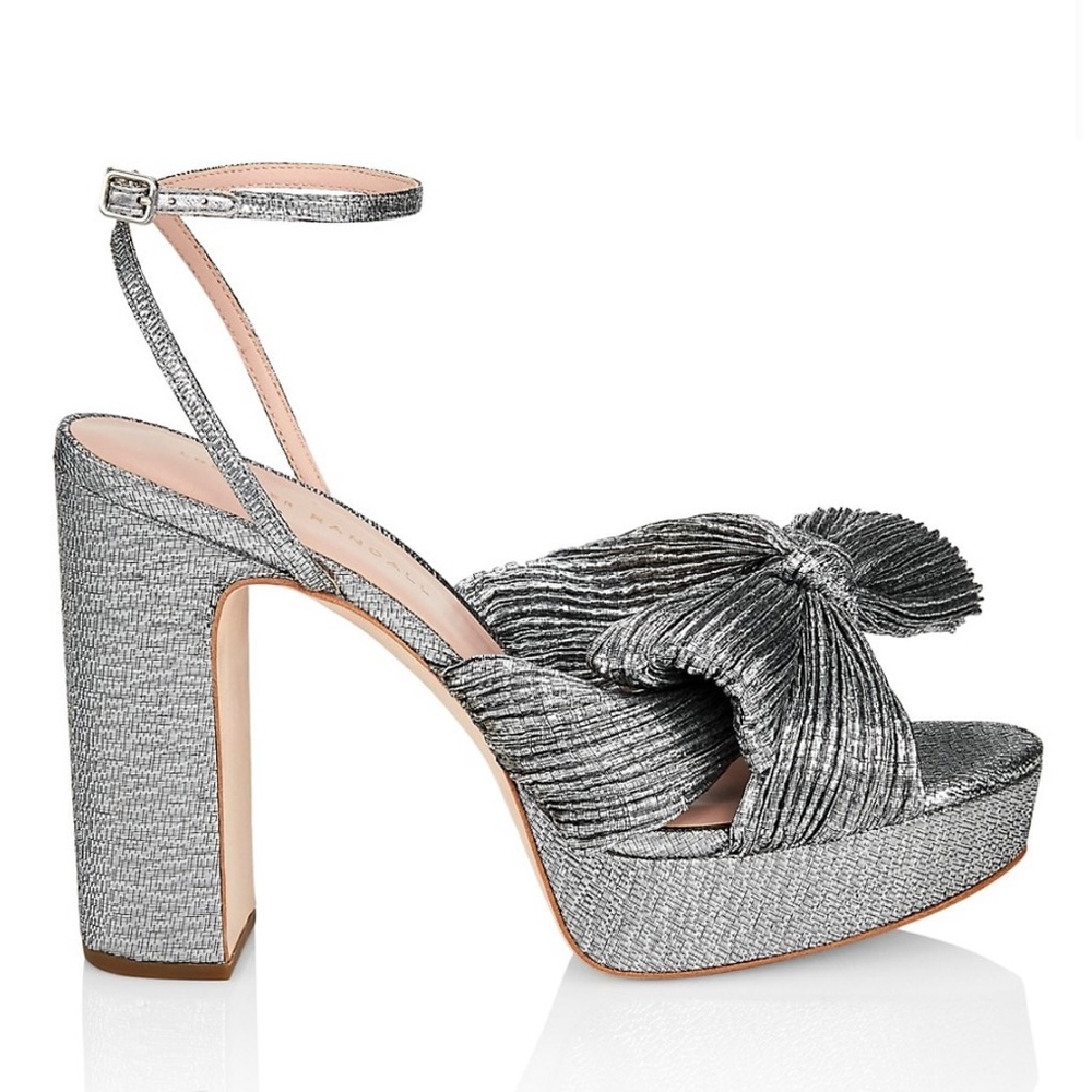 Natalia Pleated platform sandals